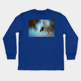 Red Winged Blackbird #2 Kids Long Sleeve T-Shirt